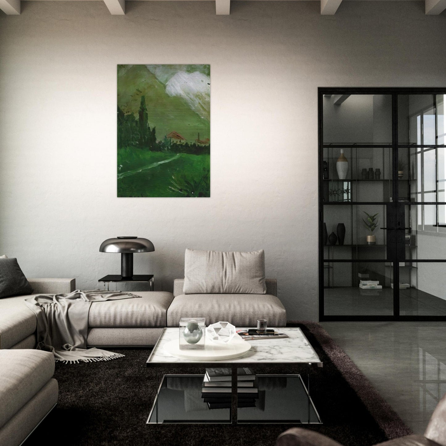 LANDSCAPE NEAR FIGUERAS - Salvador Dali Brushed Aluminum Print - 70x100 cm / 28x40 inches | Salvador Dali Aluminum Print | Salvador Dali Prints