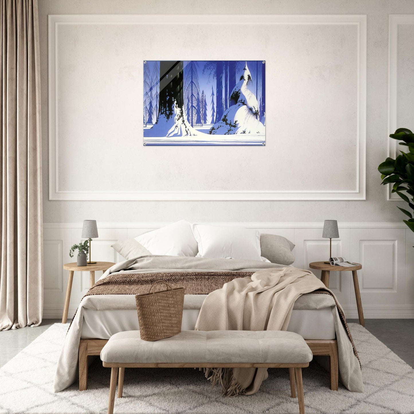 Winter - Eyvind Earle Acrylic Print - 70x100 cm / 28x40″ inches