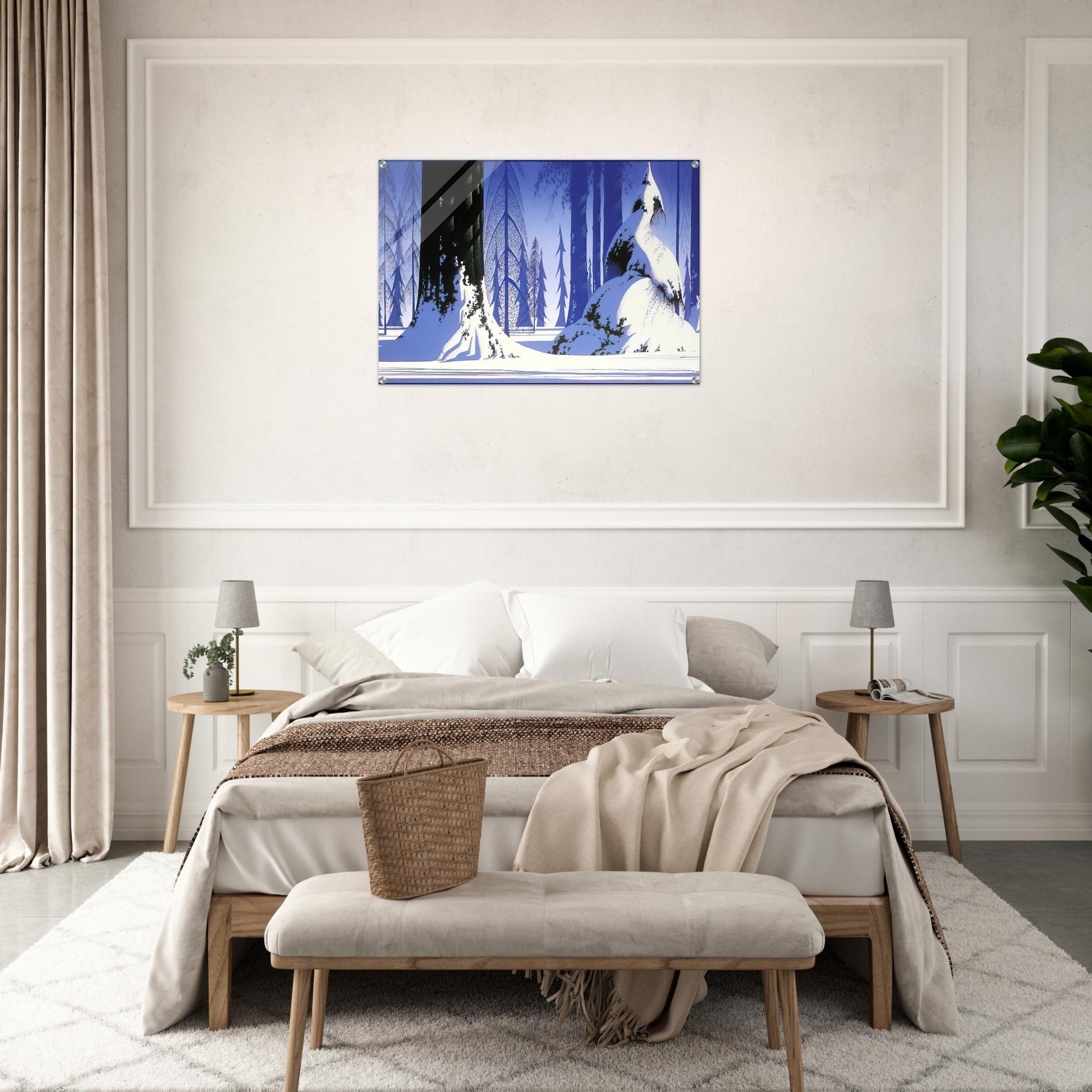 Winter - Eyvind Earle Acrylic Print - 70x100 cm / 28x40″ inches