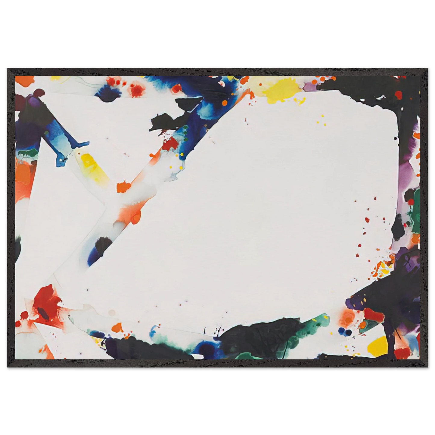 Angel Trails - Sam Francis 70x100 cm / 28x40 inches Framed Art Print – Black Wooden Frame