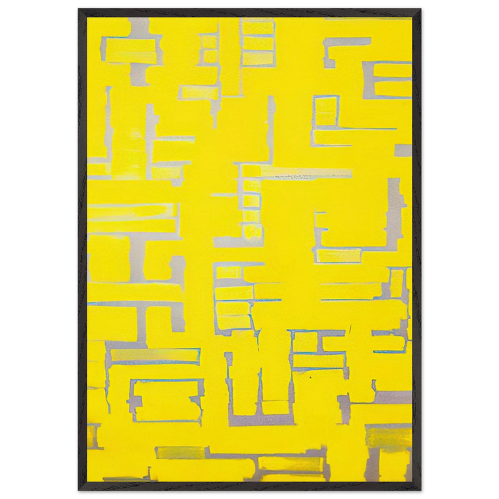 Untitled Yellow and White - 1950 - Ad Reinhardt 70x100 cm / 28x40 inches Framed Art Print – Black Wooden Frame