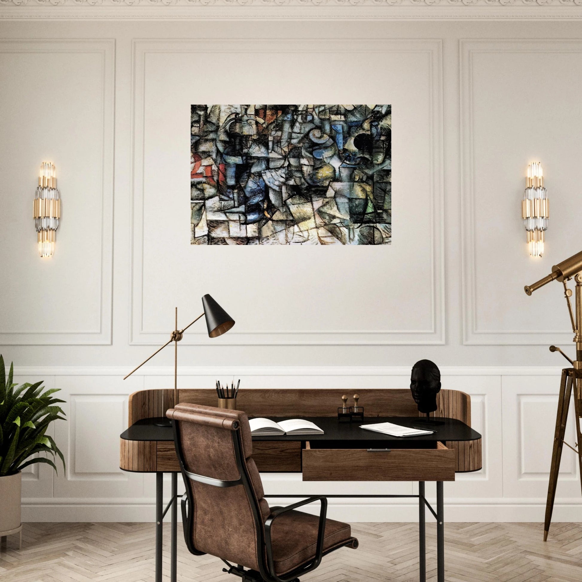 RITMI DI OGGETTI 1911 - Carlo Carra Brushed Aluminum Print - 70x100 cm / 28x40 inches | Carlo Carra Aluminum Print | Carlo Carra Prints