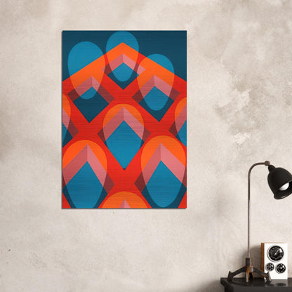 Untitled - Faces in a Grid Red and Blue - 1973 - Clarence Holbrook Carter Brushed Aluminum Print - 70x100 cm / 28x40 inches | Clarence Holbrook Carter Aluminum Print | Clarence Holbrook Carter Prints