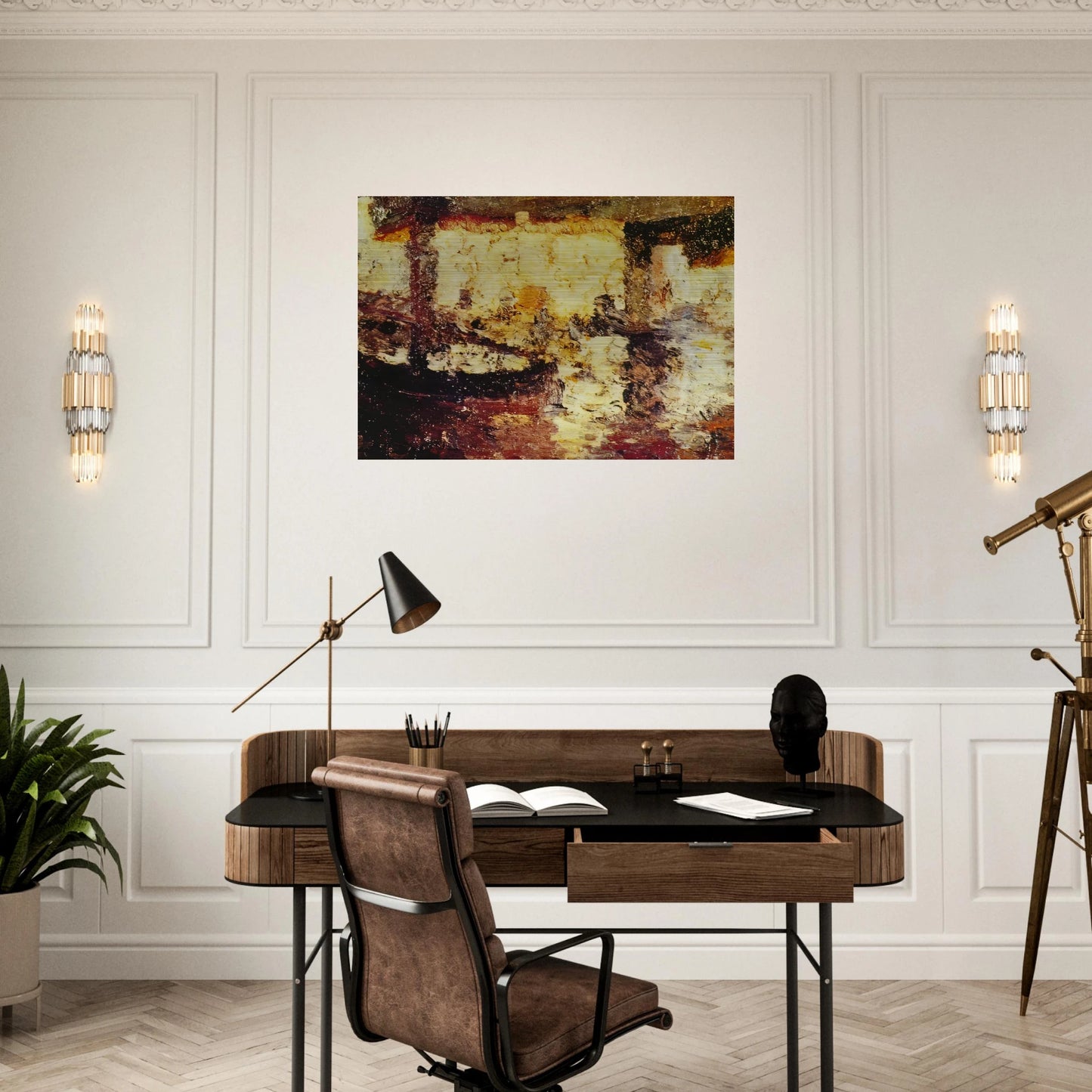 ES POAL PIANQUE 1920 - Salvador Dali Brushed Aluminum Print - 70x100 cm / 28x40 inches | Salvador Dali Aluminum Print | Salvador Dali Prints