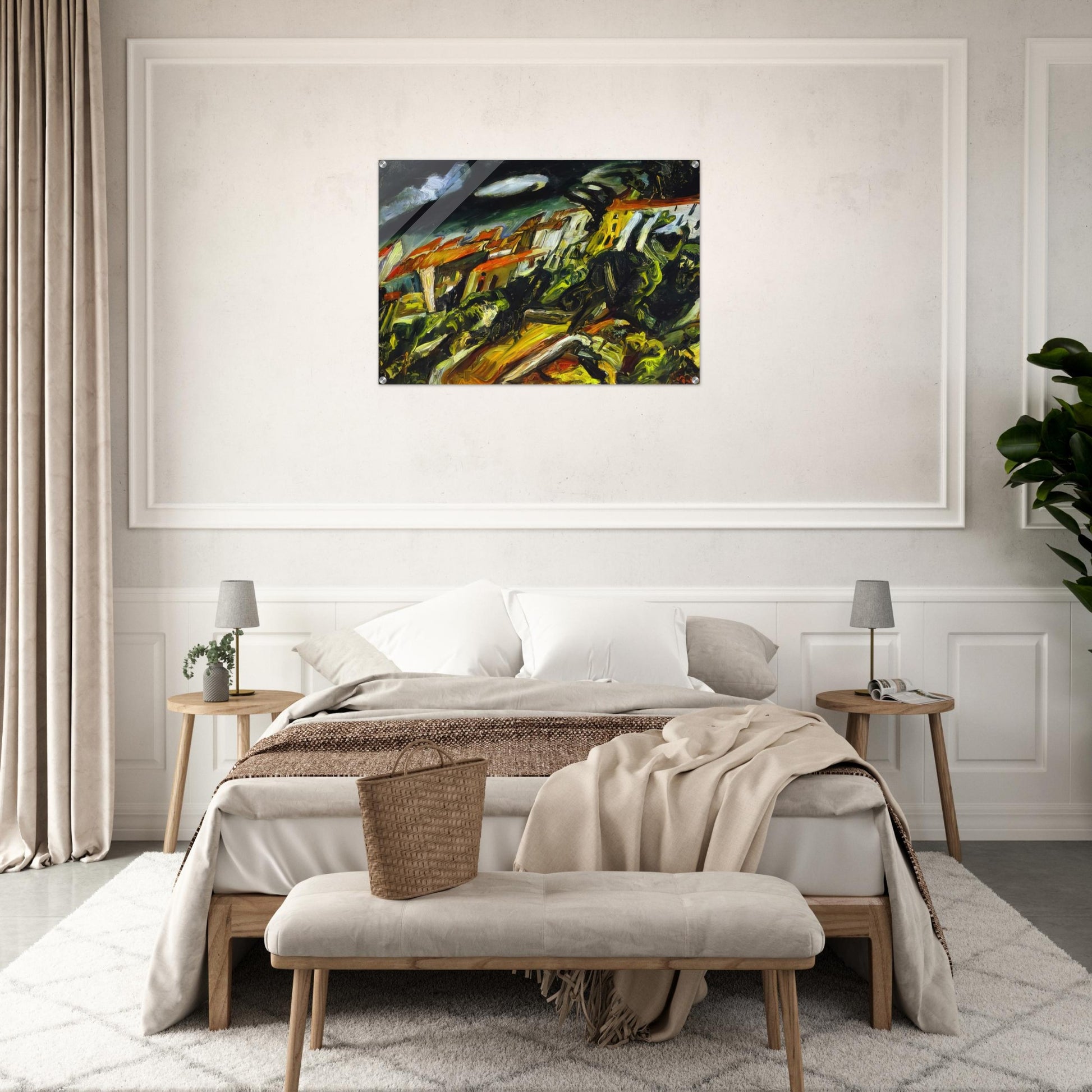 VIEW OF CERET - Chaim Soutine Acrylic Print - 70x100 cm / 28x40″ inches | Chaim Soutine Wall Art | Chaim Soutine Prints