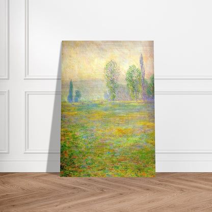Meadows in Giverny - claude monet Brushed Aluminum Print - 70x100 cm / 28x40 inches | claude monet Aluminum Print | claude monet Prints