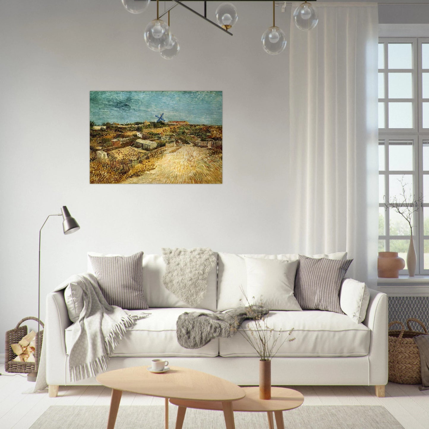 Vegetable Gardens in Montmartre - Vincent van Gogh Brushed Aluminum Print - 70x100 cm / 28x40 inches | Vincent van Gogh Aluminum Print | Vincent van Gogh Prints