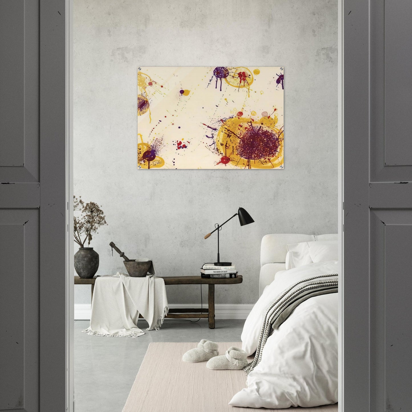 Yellow Speck - Sam Francis Acrylic Print - 70x100 cm / 28x40″ inches