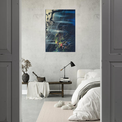 Evening Magic - Eyvind Earle Brushed Aluminum Print - 70x100 cm / 28x40 inches | Eyvind Earle Aluminum Print | Eyvind Earle Prints