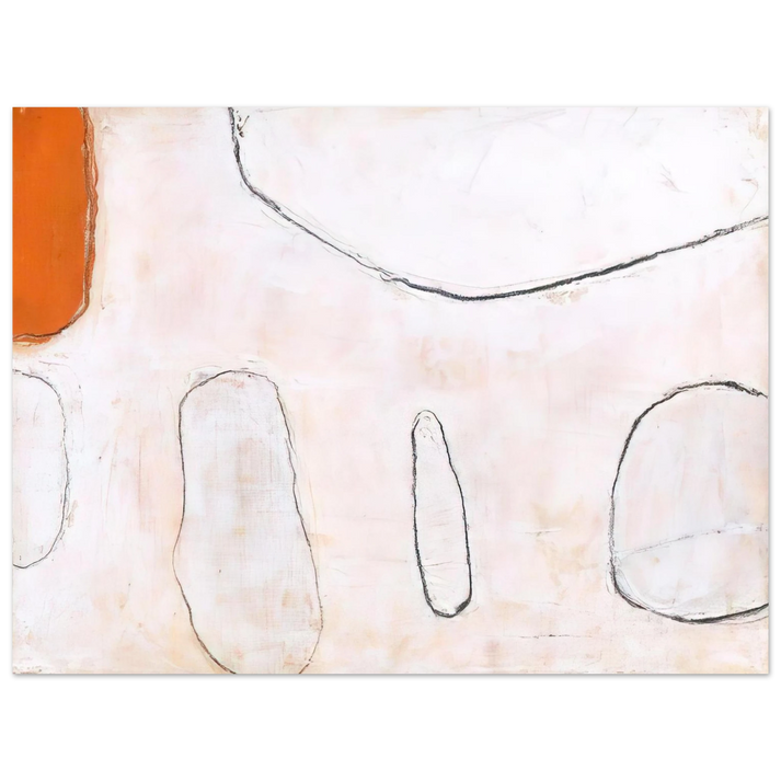 William Scott - Orange and White - 1962  75x100 cm / 30x40inches Fine Art Poster
