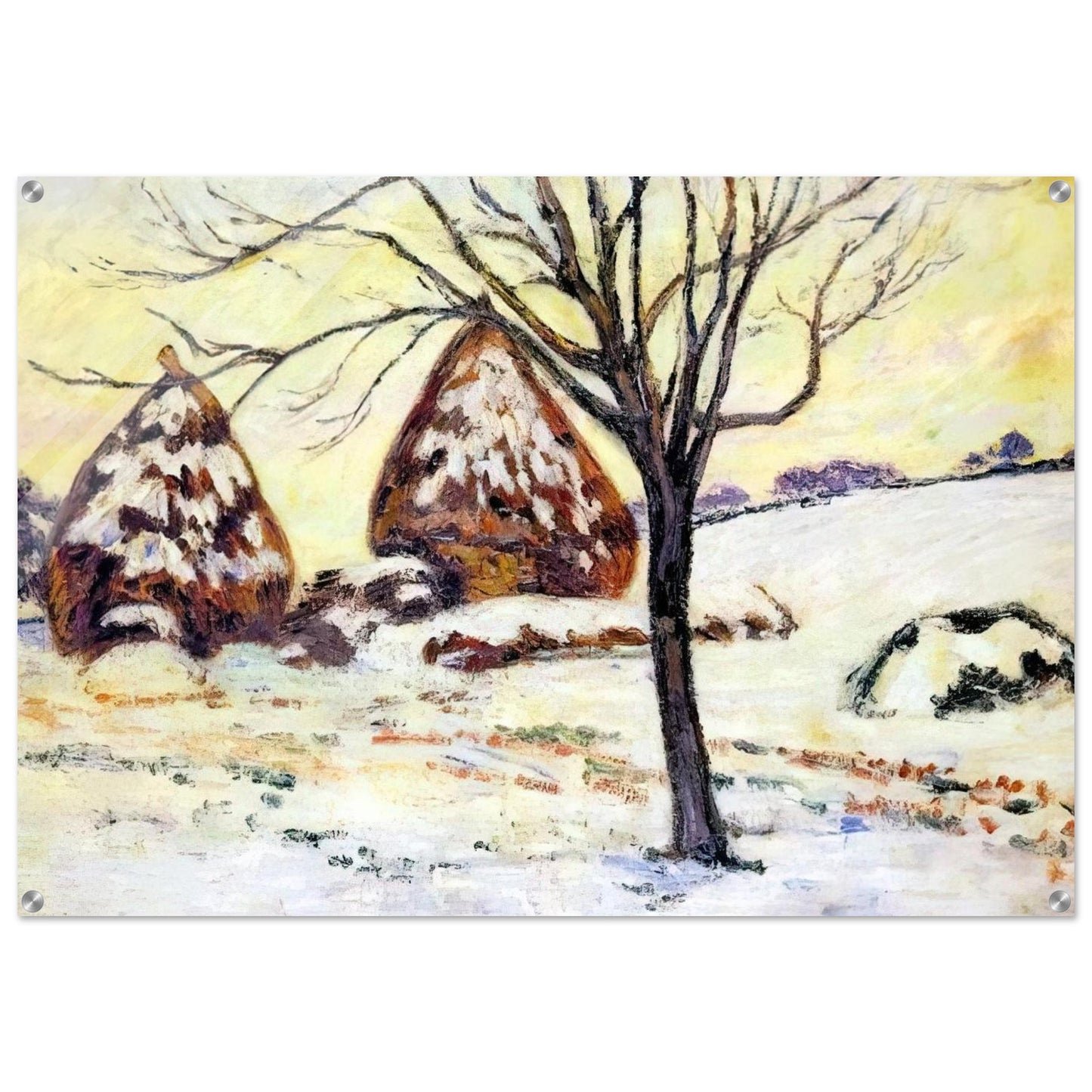 Effts de neige à Palaiseau - 1883 - Armand Guillaumin Acrylic Print - 70x100 cm / 28x40″ inches | Armand Guillaumin Wall Art | Armand Guillaumin Prints