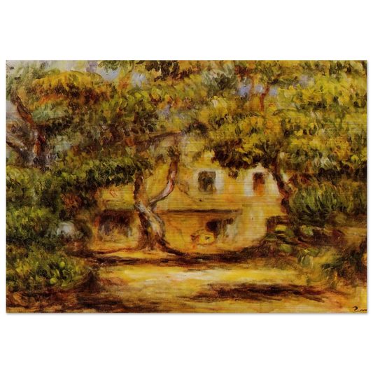 The Farm at Collettes - Pierre-Auguste Renoir Brushed Aluminum Print - 70x100 cm / 28x40 inches | Pierre-Auguste Renoir Aluminum Print | Pierre-Auguste Renoir Prints