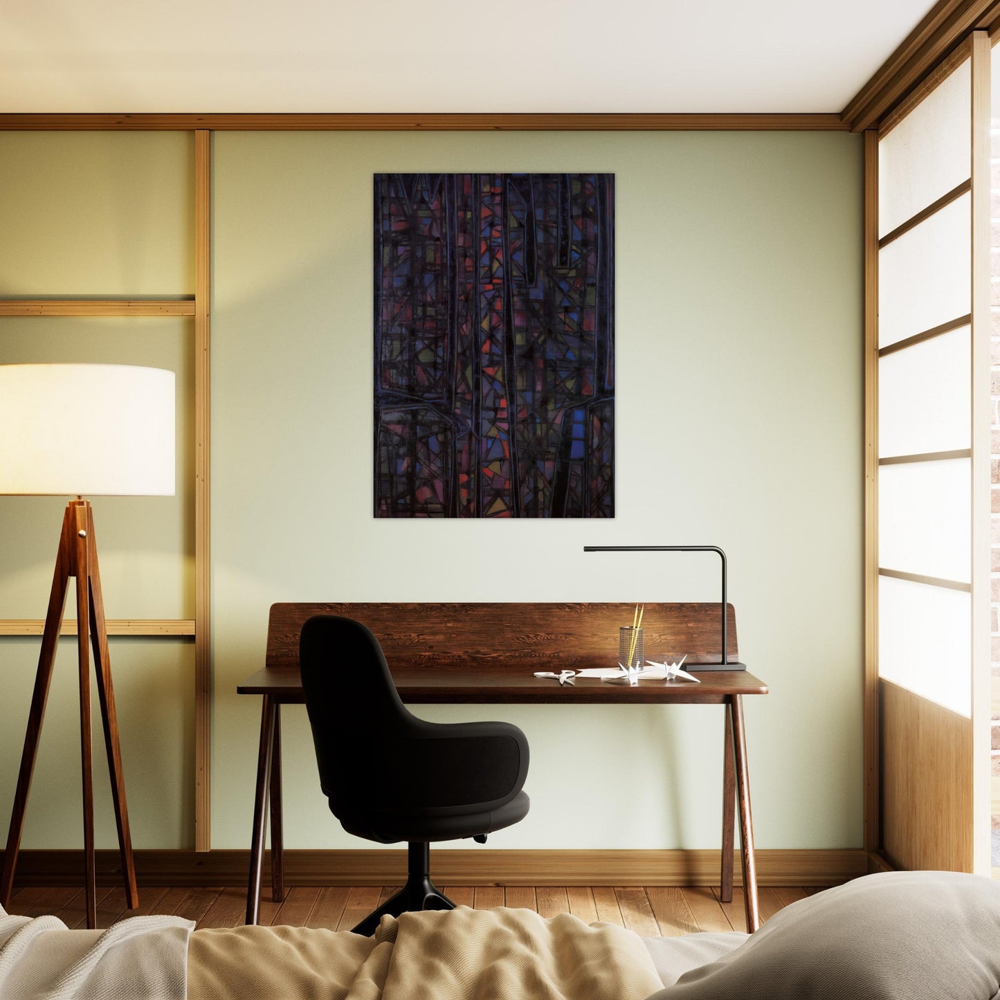 Recueillement nocturne II - 1952 - Alfred Manessier Brushed Aluminum Print - 70x100 cm / 28x40 inches | Alfred Manessier Aluminum Print | Alfred Manessier Prints
