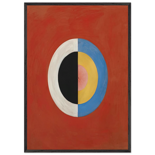 THE SWAN NO 17 1915 0 - Hilma af Klint 70x100 cm / 28x40 inches Framed Art Print – Black Wooden Frame