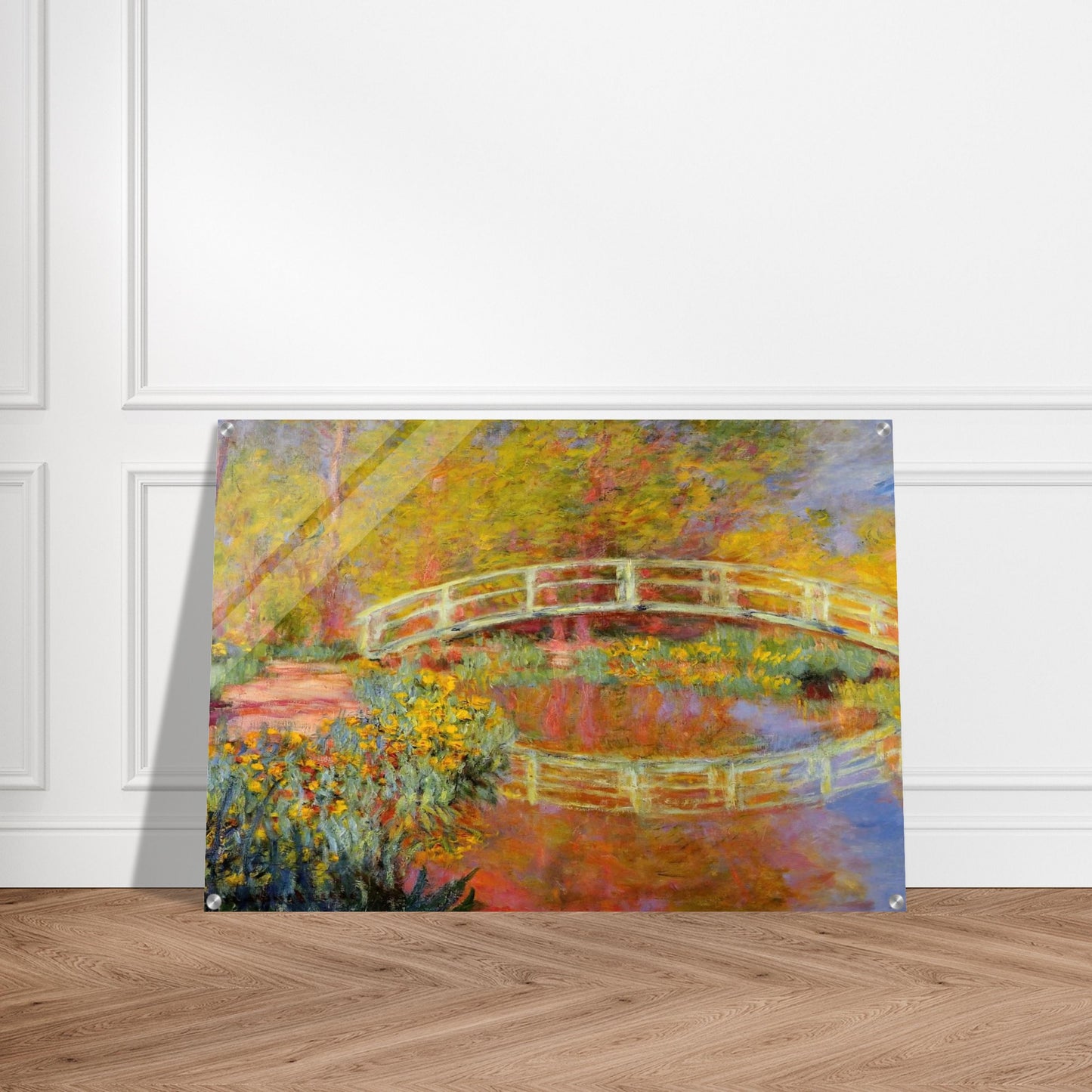 The Japanese Bridge The Bridge in Monet's Garden - claude monet Acrylic Print - 70x100 cm / 28x40″ inches