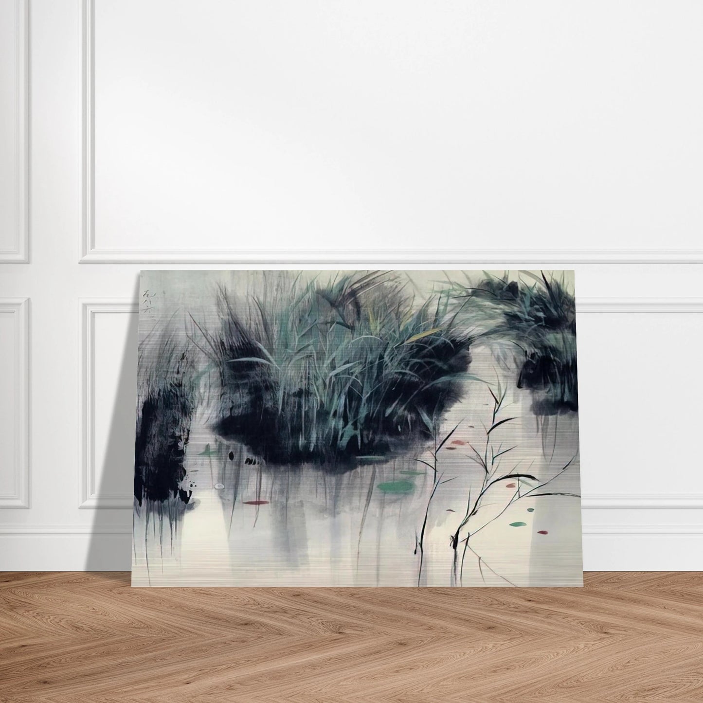 Untitled - Impressionism, Ink and wash painting - Wu Guanzhong Brushed Aluminum Print - 70x100 cm / 28x40 inches | Wu Guanzhong Aluminum Print | Wu Guanzhong Prints
