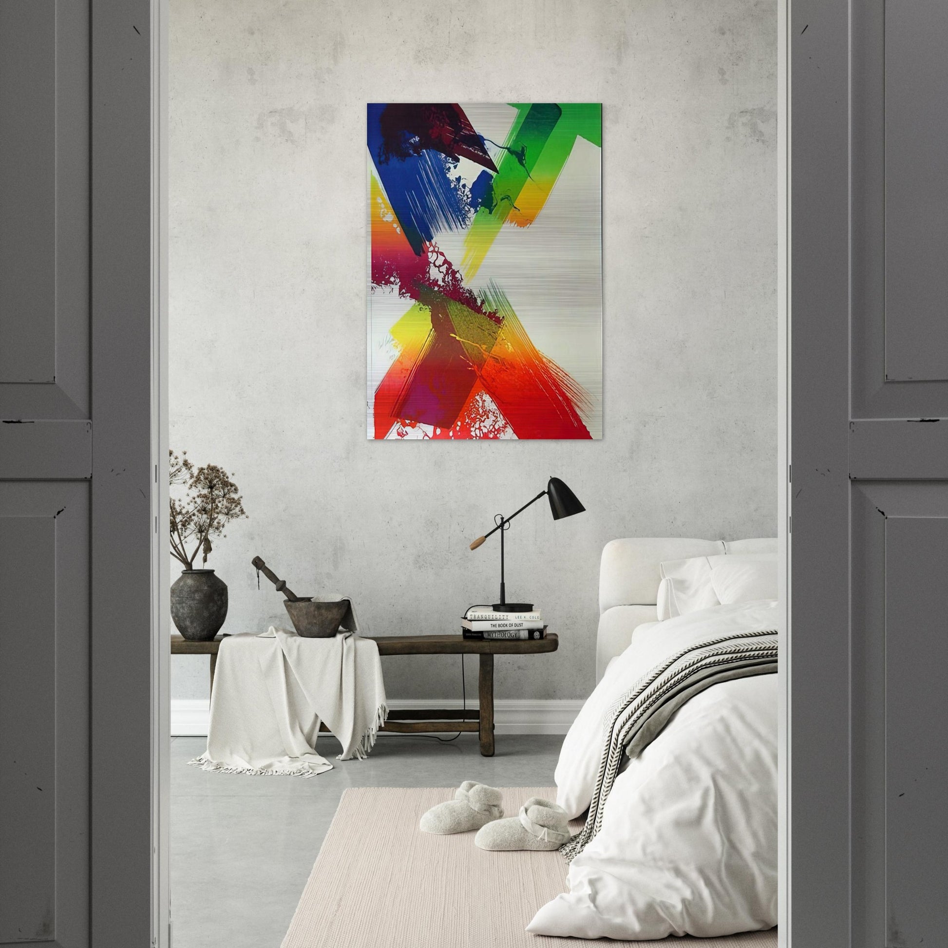 Untitled - Abstract Expressionism, Lyrical Abstraction - Paul Jenkins Brushed Aluminum Print - 70x100 cm / 28x40 inches | Paul Jenkins Aluminum Print | Paul Jenkins Prints