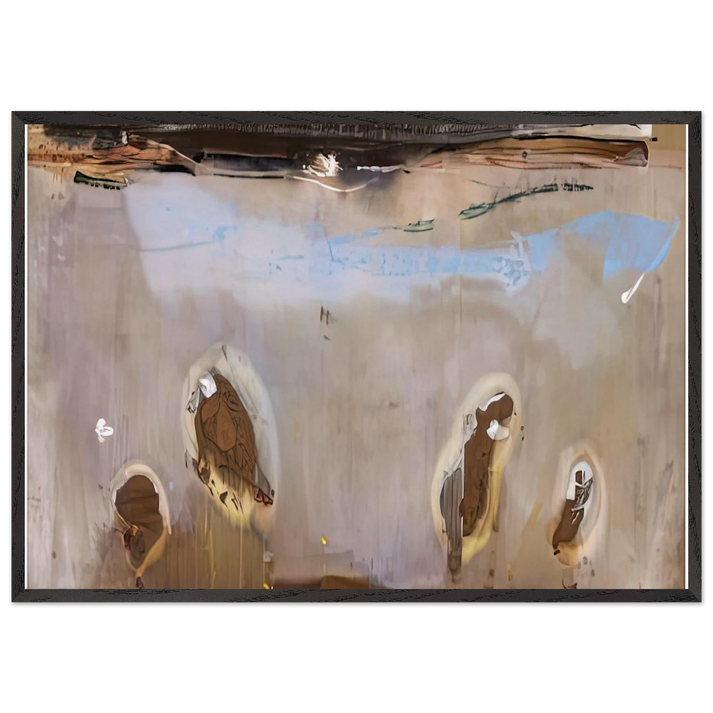 Tethys 1981- - Helen Frankenthaler 70x100 cm / 28x40 inches Framed Art Print – Black Wooden Frame