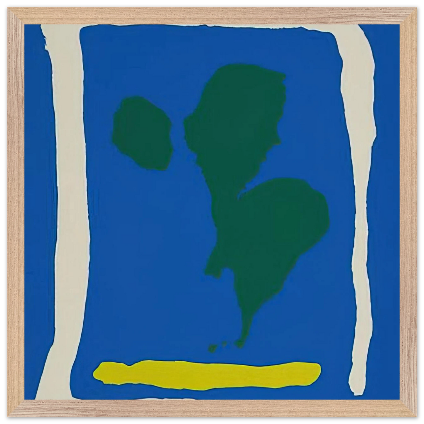 Helen Frankenthaler - Air Frame - 1965 Wall art - 60x90 cm / 24x36 inches - Premium Wooden Framed Poster With Fine Art Paper-canvas - White frame