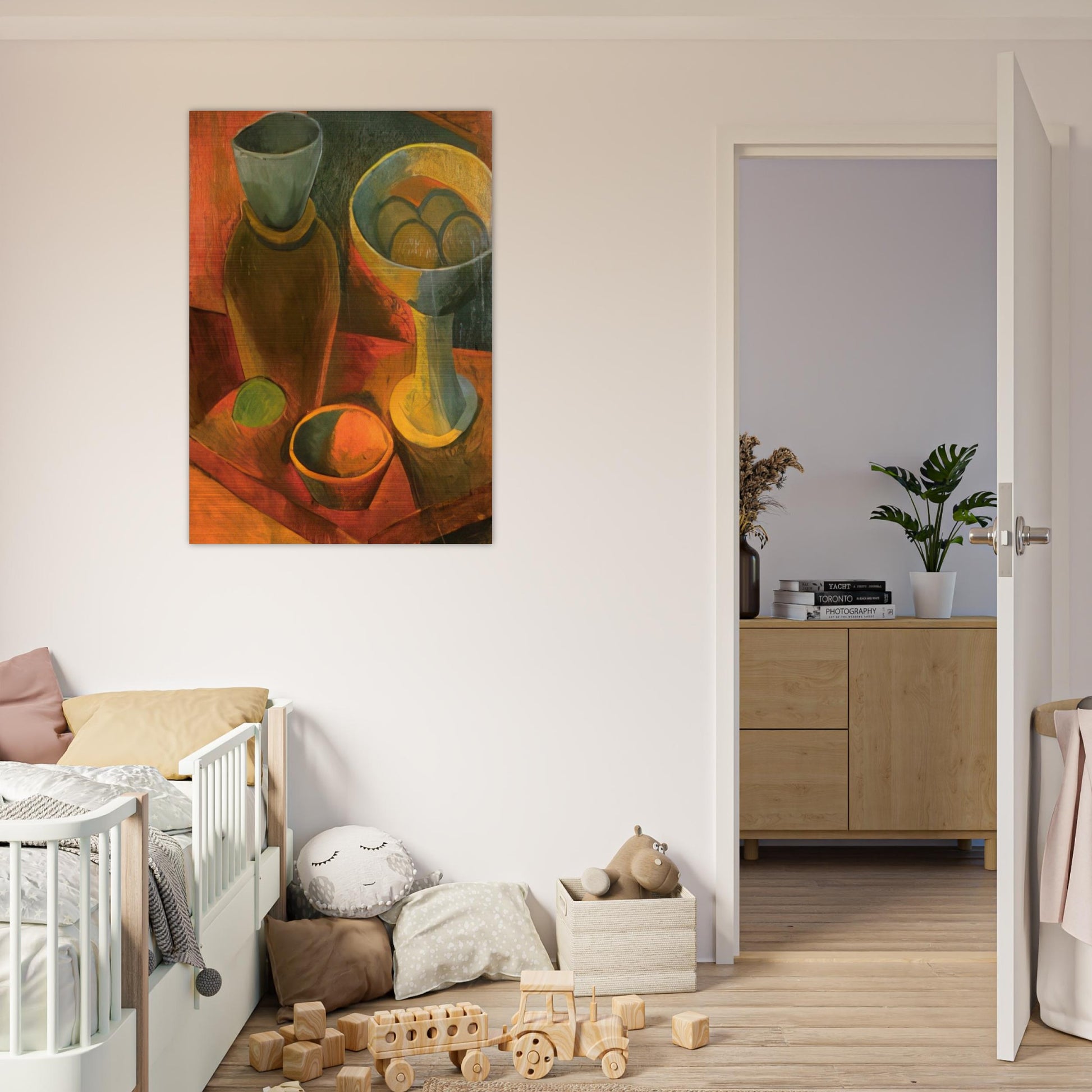 Jug and fruit dish - Pablo Picasso Brushed Aluminum Print - 70x100 cm / 28x40 inches | Pablo Picasso Aluminum Print | Pablo Picasso Prints