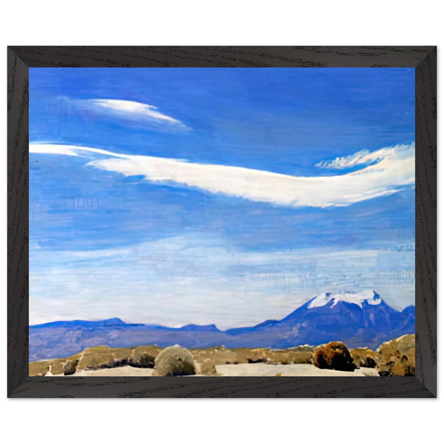Maynard Dixon - THE CLOUD COACHELLA VALLEY CALIFORNIA 1940 Wall art - 50x70 cm / 20x28 inches - Premium Wooden Framed Poster With Fine Art Paper-canvas - White frame