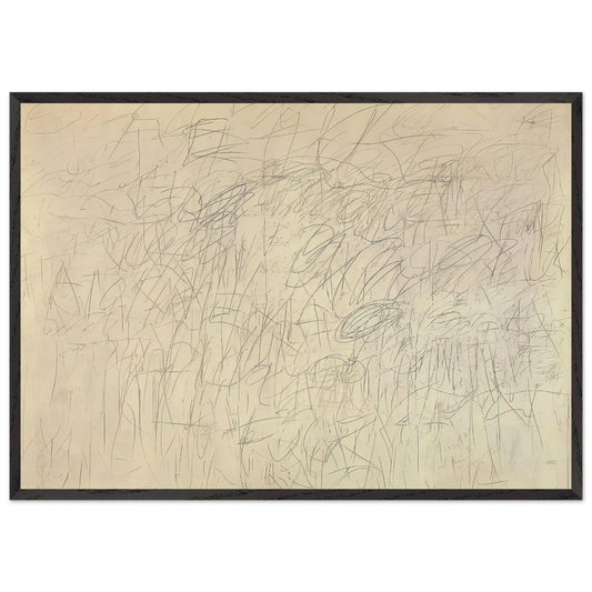 Academy - Cy Twombly 70x100 cm / 28x40 inches Framed Art Print – Black Wooden Frame