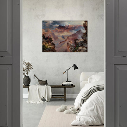 Grand Canyon of Arizona at Sunset - Thomas Moran Brushed Aluminum Print - 70x100 cm / 28x40 inches | Thomas Moran Aluminum Print | Thomas Moran Prints