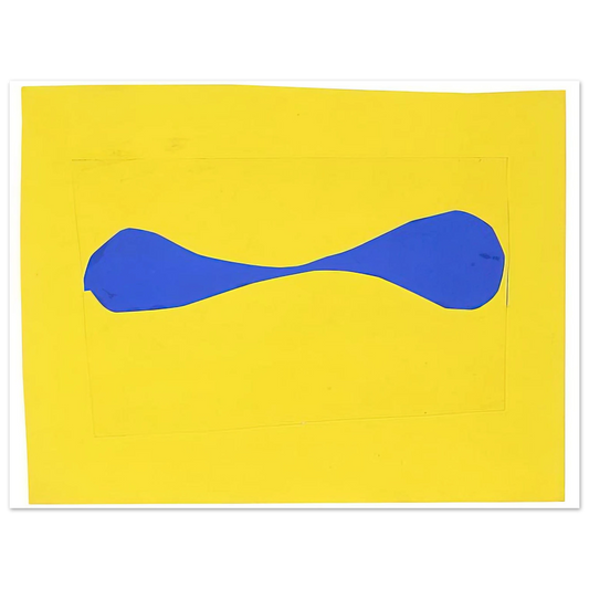 Ellsworth Kelly - Blue Form on Yellow  75x100 cm / 30x40inches Fine Art Poster