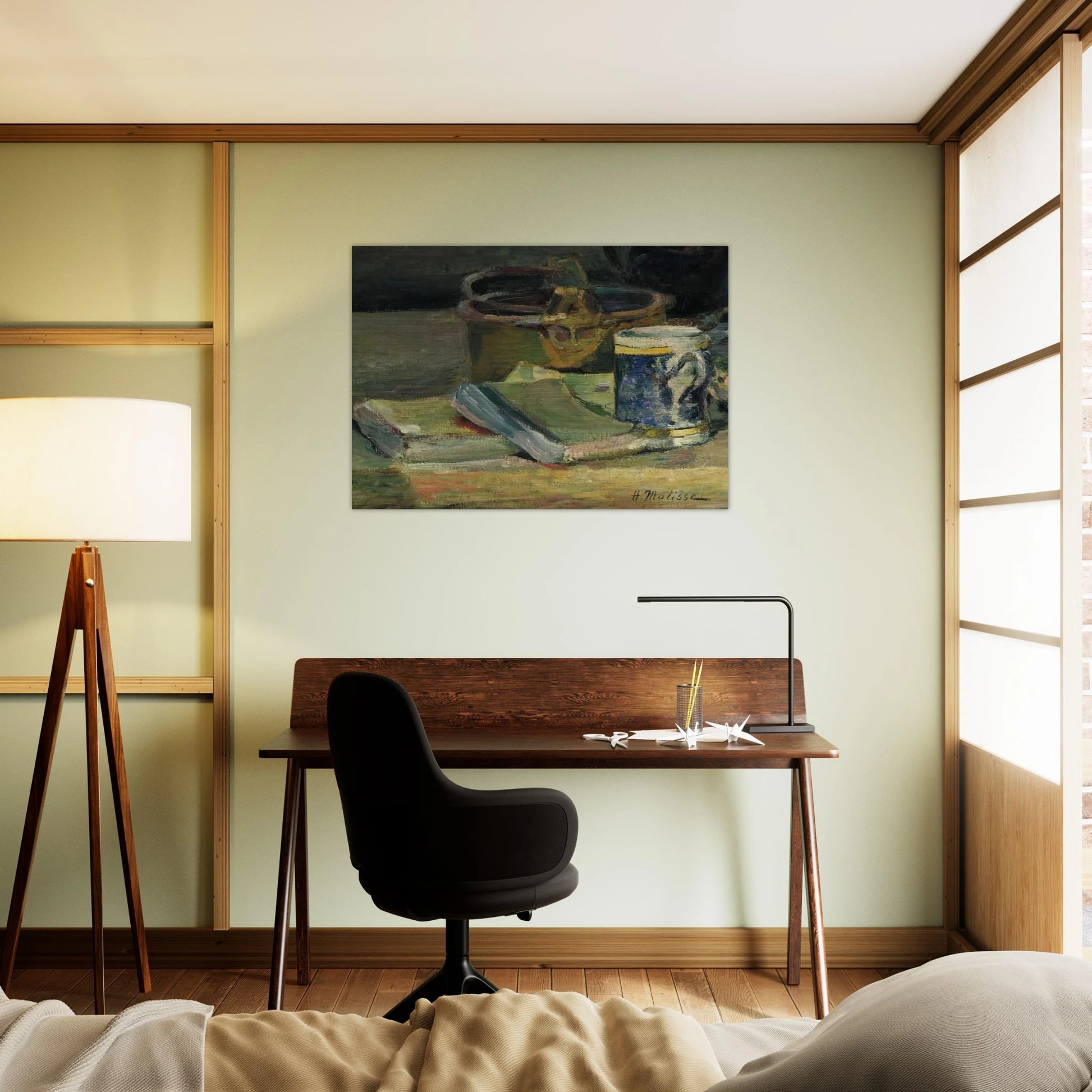 STILL LIFE WITH BOOKS 1895 - Henri Matisse Brushed Aluminum Print - 70x100 cm / 28x40 inches | Henri Matisse Aluminum Print | Henri Matisse Prints