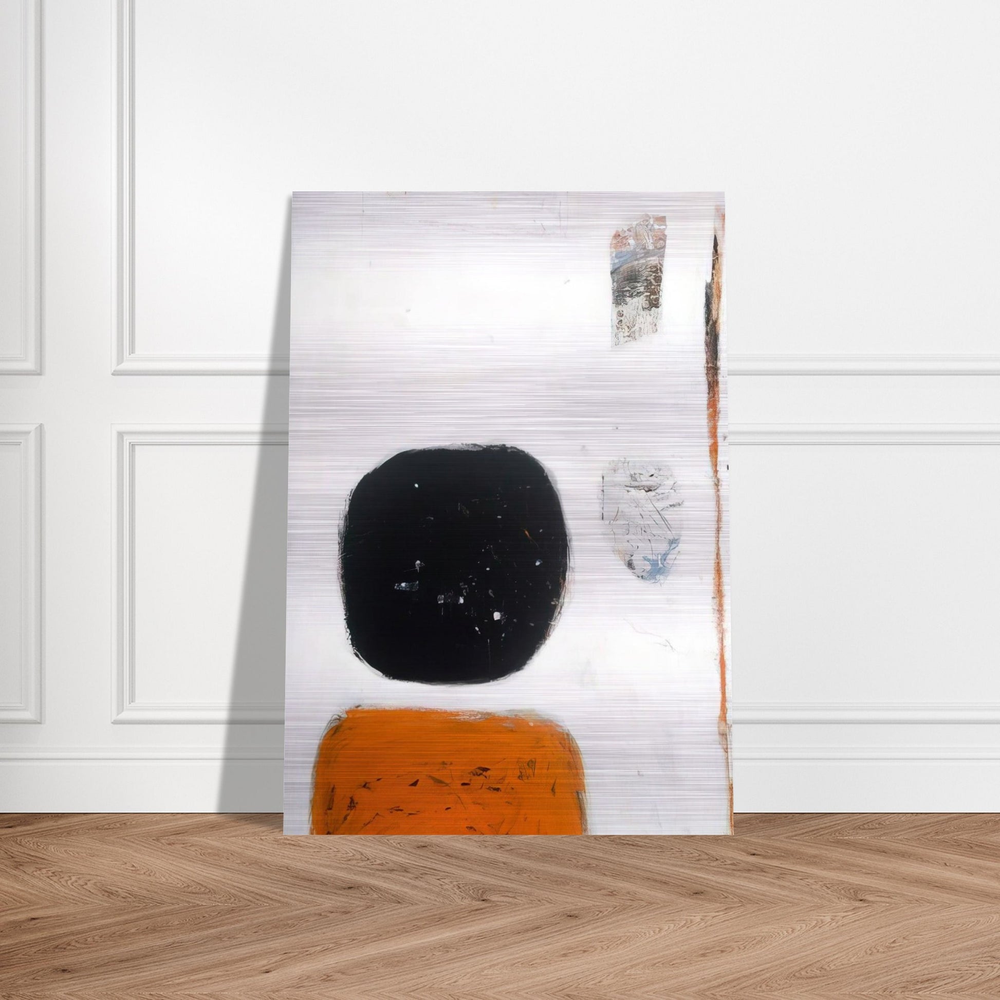 Orange, Black and White - 1960 - William Scott Brushed Aluminum Print - 70x100 cm / 28x40 inches | William Scott Aluminum Print | William Scott Prints