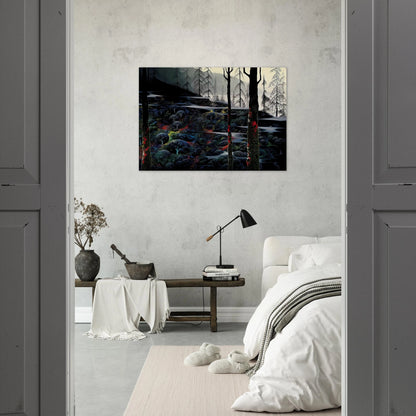 Dawn's First Light - Eyvind Earle Brushed Aluminum Print - 70x100 cm / 28x40 inches | Eyvind Earle Aluminum Print | Eyvind Earle Prints