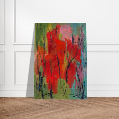 RED ABSTRACTION 1960 - Alma Woodsey Thomas Brushed Aluminum Print - 70x100 cm / 28x40 inches | Alma Woodsey Thomas Aluminum Print | Alma Woodsey Thomas Prints