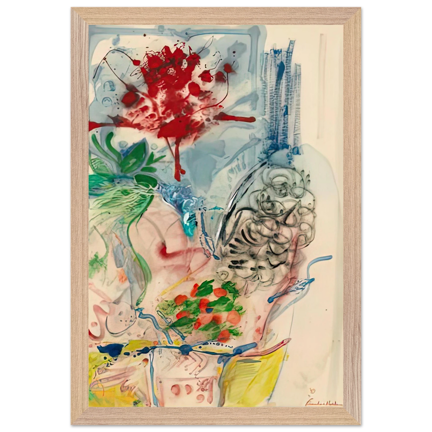 Helen Frankenthaler - LÃ¢â‚¬â„¢Amour Toujours LÃ¢â‚¬â„¢Amour, 1957- Wall Art - 30x40 cm / 12x16 inches - Fine Art Poster-canvas - -