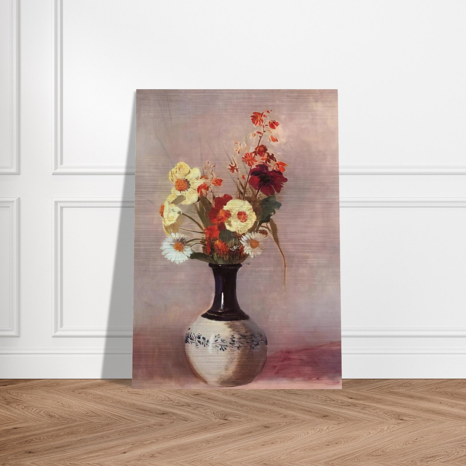 VASE OF FLOWERS 9 - Odilon Redon Brushed Aluminum Print - 70x100 cm / 28x40 inches | Odilon Redon Aluminum Print | Odilon Redon Prints