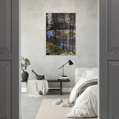Synthetic Blue St. John - 2000 - Neil Welliver Brushed Aluminum Print - 70x100 cm / 28x40 inches | Neil Welliver Aluminum Print | Neil Welliver Prints