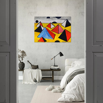 PYRAMIDS 1975 - Alexander Calder Brushed Aluminum Print - 70x100 cm / 28x40 inches | Alexander Calder Aluminum Print | Alexander Calder Prints