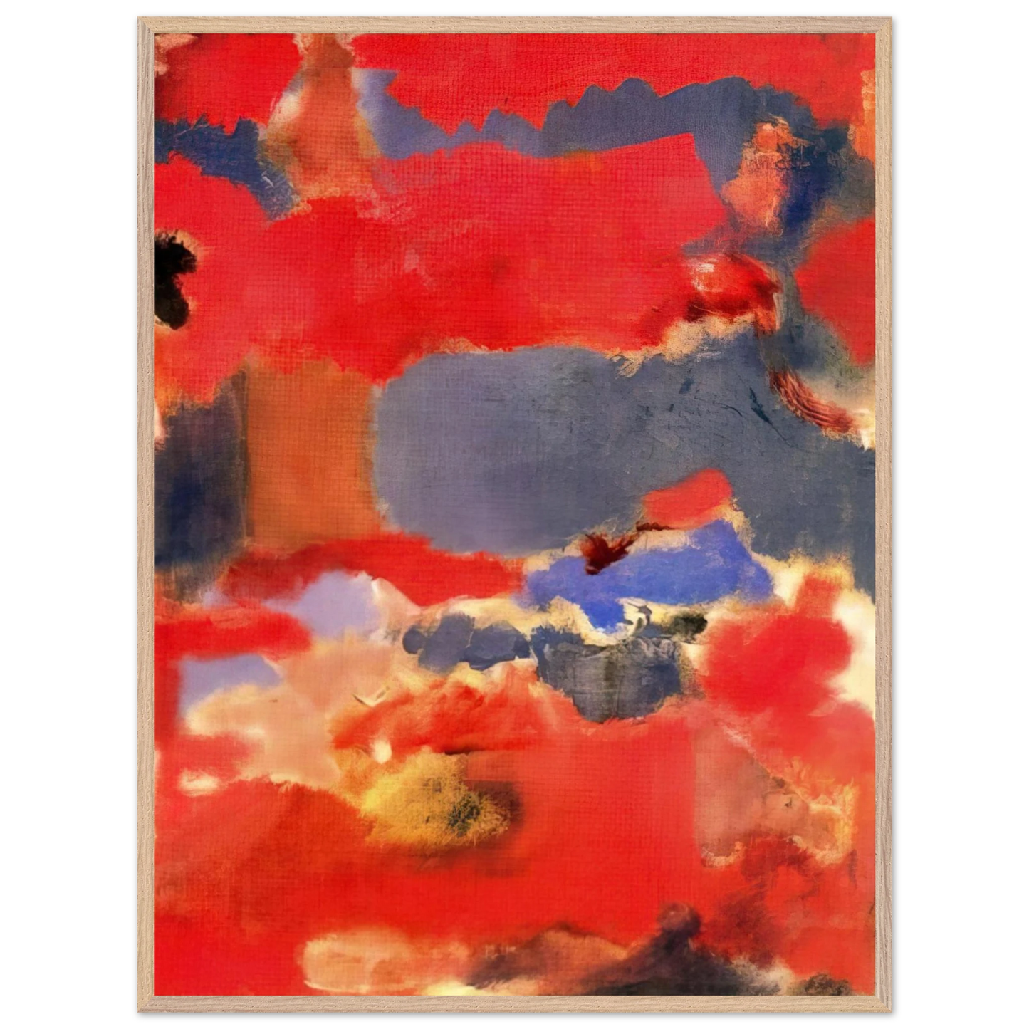 Mark Rothko - Untitled - 1948 Wall Art - 60x80 cm / 24x32 inches - Premium Wooden Framed Poster With Fine Art Paper - White frame