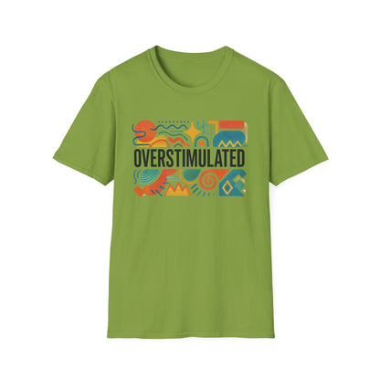 T-shirt "Maman surstimulée" | T-shirt drôle "Maman fatiguée" | Vêtement weirdcore | T-shirt humour Gen Z | T-shirt "Épuisée mais esthétique"
