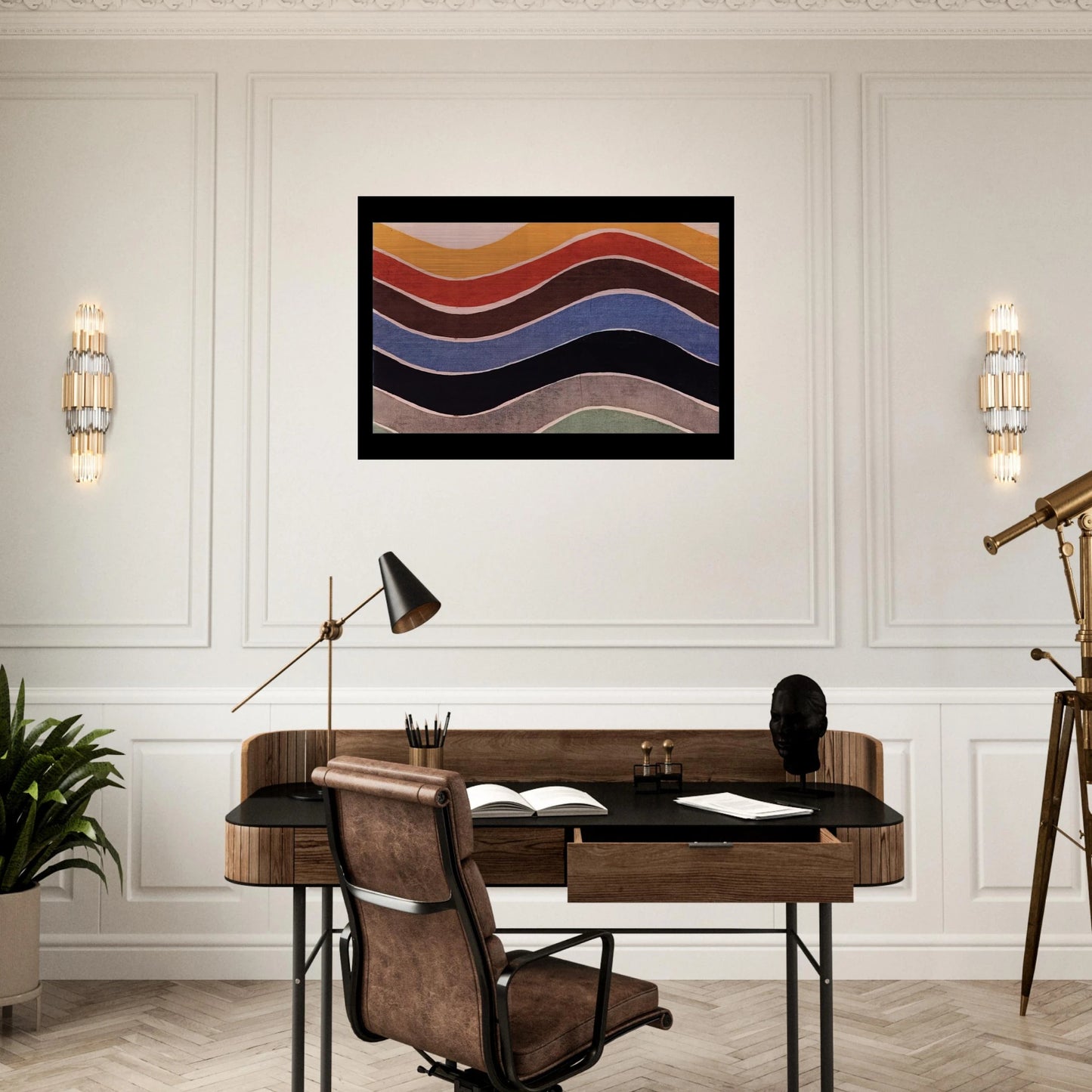 FABRIC PATTERN 1 - Sonia Delaunay Brushed Aluminum Print - 70x100 cm / 28x40 inches | Sonia Delaunay Aluminum Print | Sonia Delaunay Prints