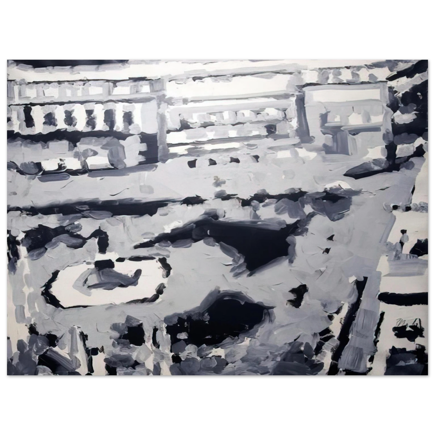Gerhard Richter - TOWNSCAPE M6 1968  75x100 cm / 30x40inches Fine Art Poster