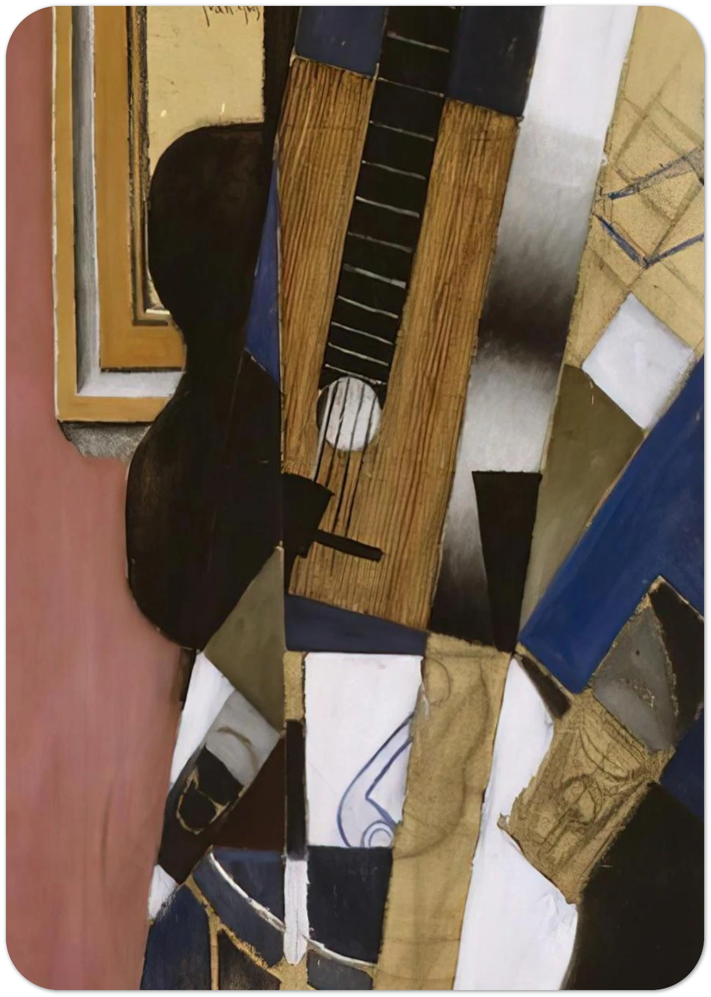 GUITAR AND PIPE 1913 By Juan Gris Pack of 10 Post Cards | Juan Gris Post Cards | A6 (10.5 x 14.8 cm) - 4.1 x 5.8 inches