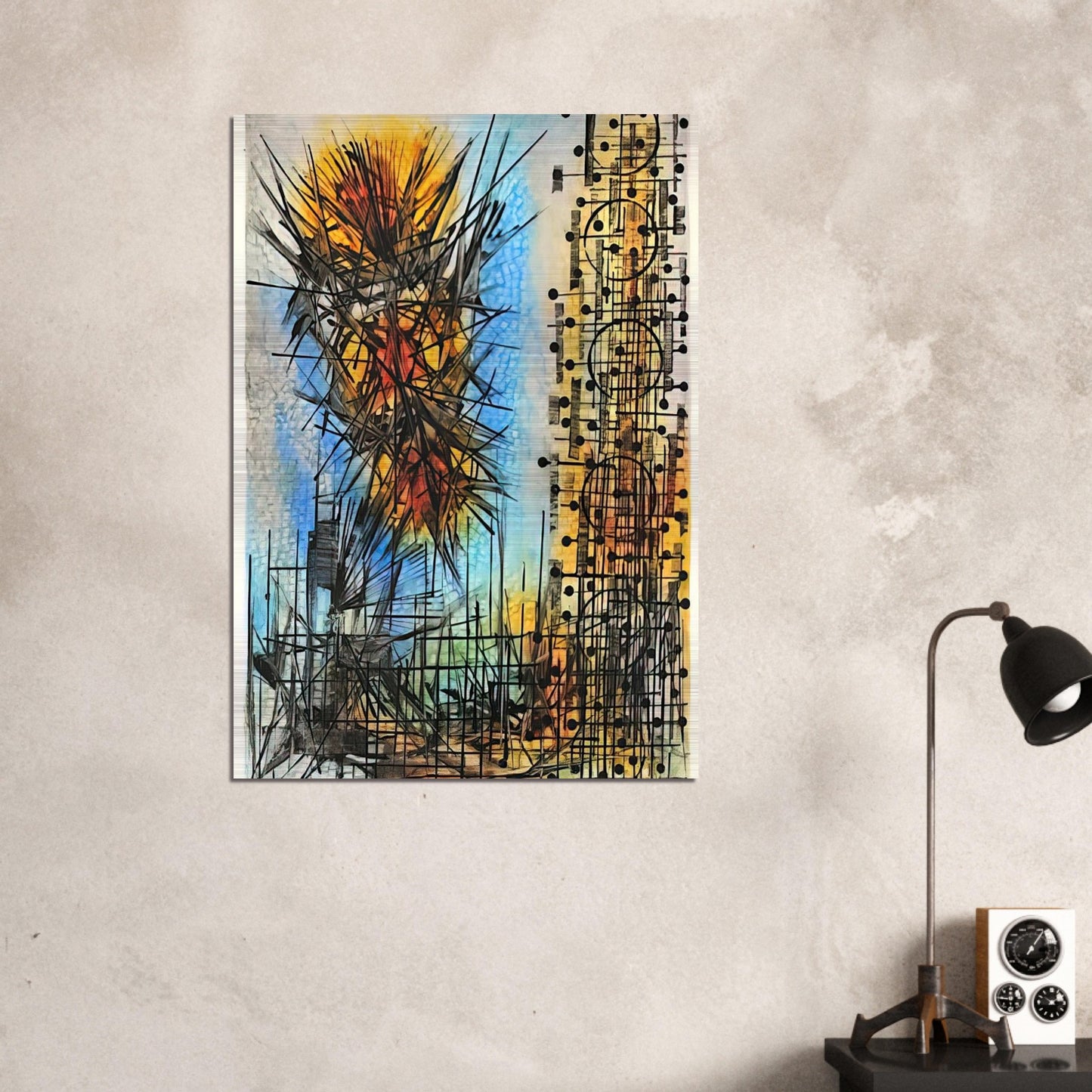 Observation VII - 1965 - Jimmy Ernst Brushed Aluminum Print - 70x100 cm / 28x40 inches | Jimmy Ernst Aluminum Print | Jimmy Ernst Prints