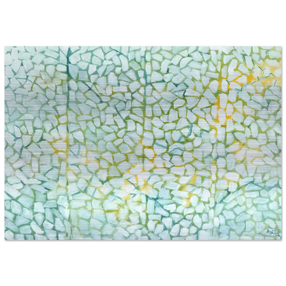 WHITE DAISIES RHAPSODY 1973 - Alma Woodsey Thomas Brushed Aluminum Print - 70x100 cm / 28x40 inches | Alma Woodsey Thomas Aluminum Print | Alma Woodsey Thomas Prints