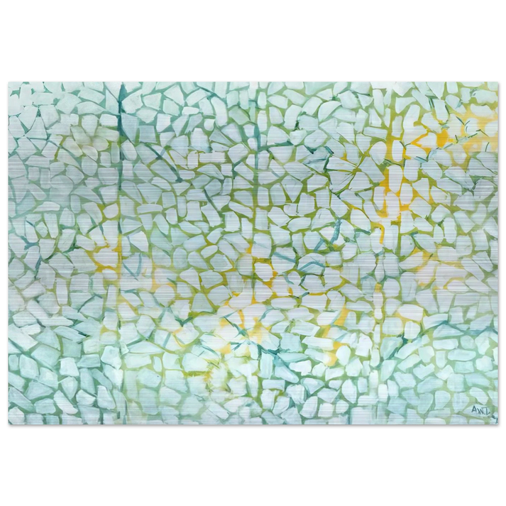 WHITE DAISIES RHAPSODY 1973 - Alma Woodsey Thomas Brushed Aluminum Print - 70x100 cm / 28x40 inches | Alma Woodsey Thomas Aluminum Print | Alma Woodsey Thomas Prints