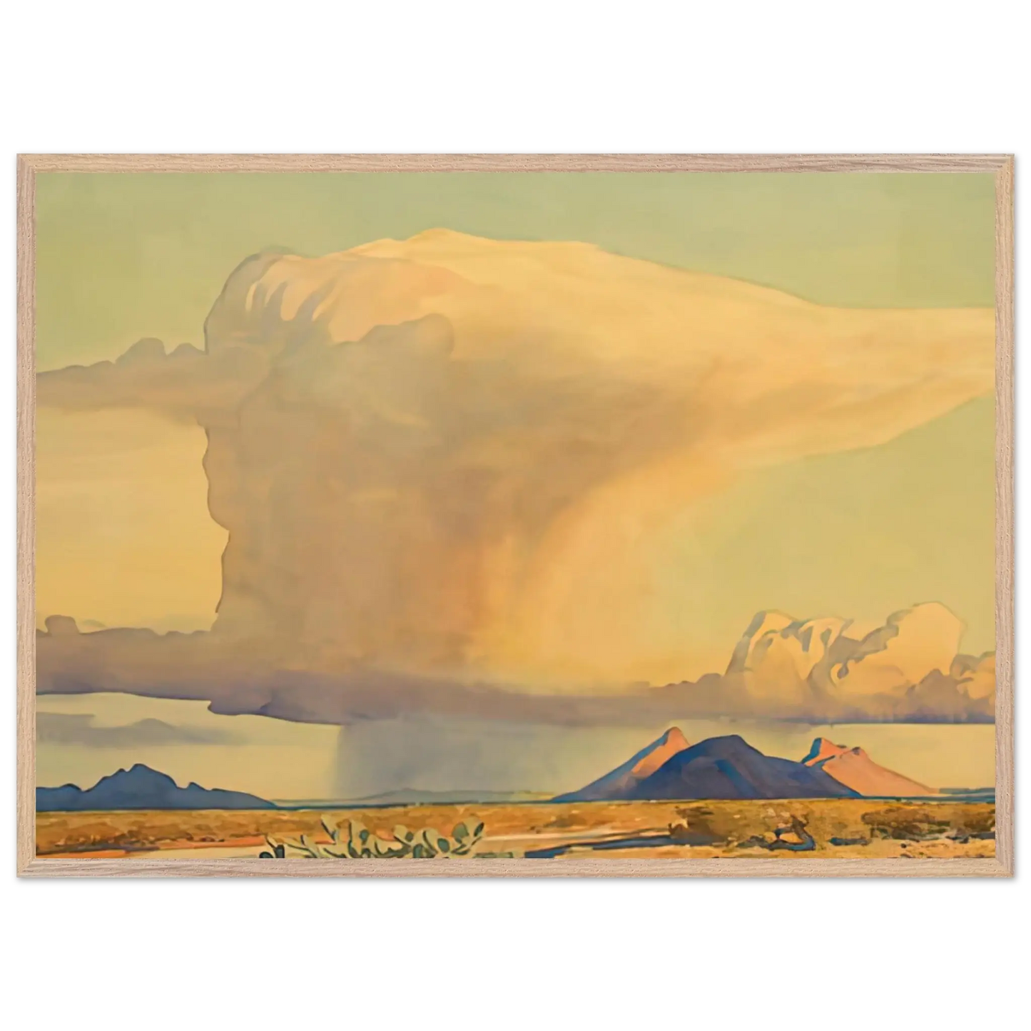 Maynard Dixon - DROUGHT AND DOWNPOUR 1944 Wall art - 60x80 cm / 24x32 Inches - Fine Art Poster - -