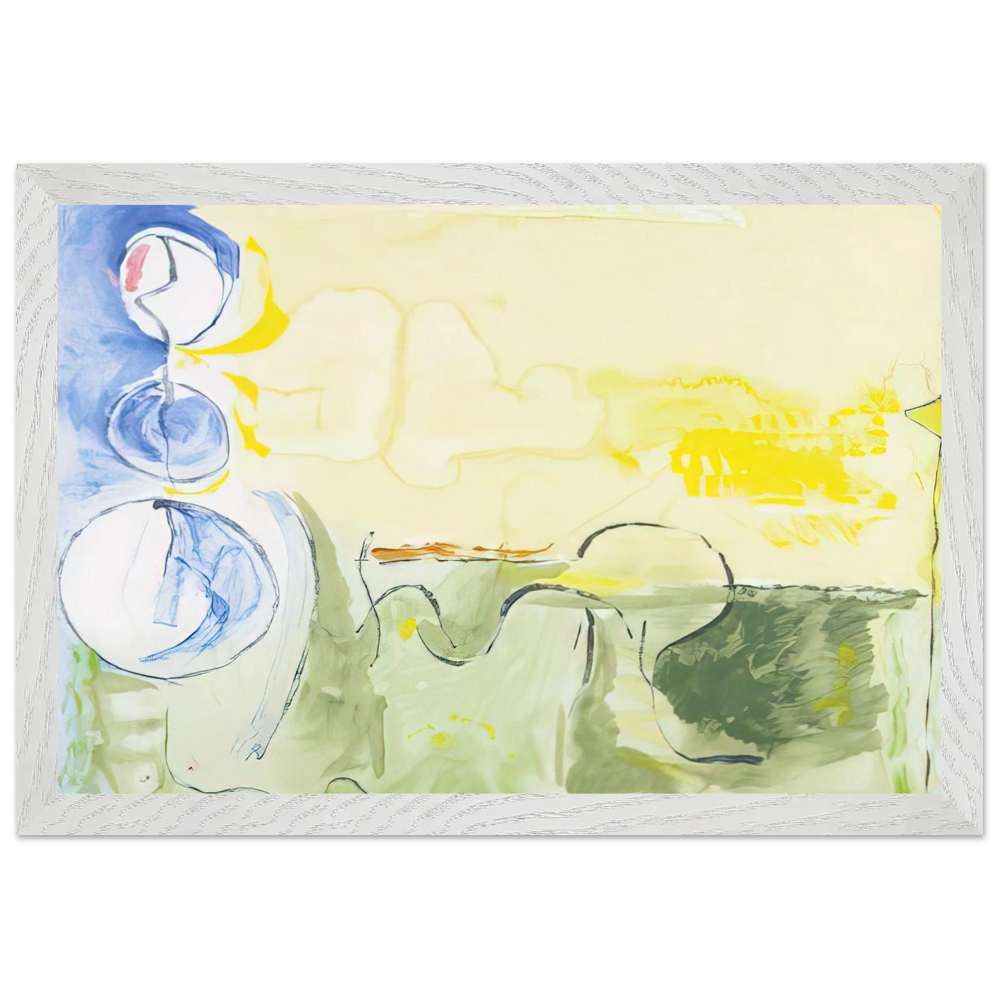 Helen Frankenthaler - Flotilla - 2006 Wall art - 45x60 cm / 18x24 inches - Premium Wooden Framed Poster With Fine Art Paper-canvas - Wood frame