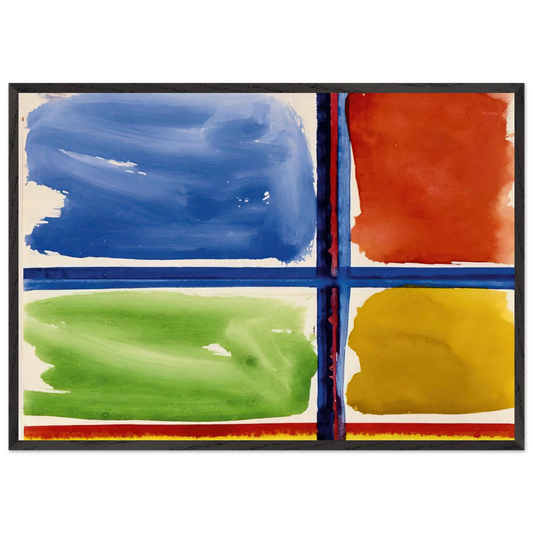 FENSTERKREUZ II 1966 - Blinky Palermo 70x100 cm / 28x40 inches Framed Art Print – Black Wooden Frame