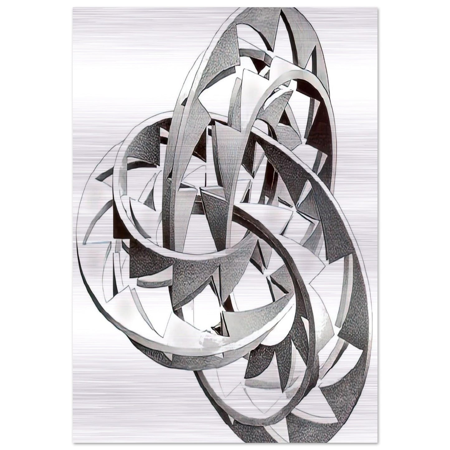 KNOT - MC Escher Brushed Aluminum Print - 70x100 cm / 28x40 inches | MC Escher Aluminum Print | MC Escher Prints