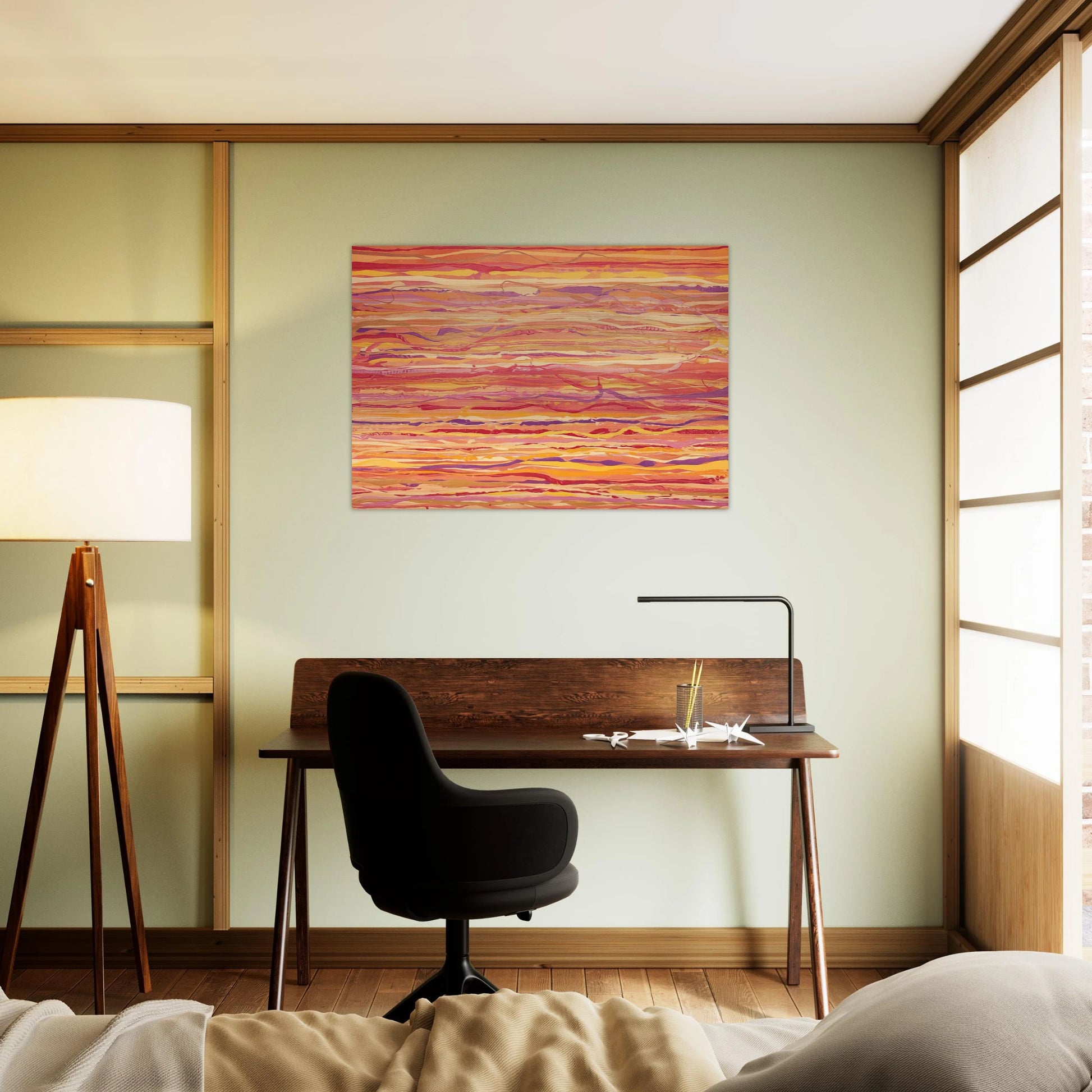 All Over Pour Painting - 1969 - Ronnie Landfield Brushed Aluminum Print - 70x100 cm / 28x40 inches | Ronnie Landfield Aluminum Print | Ronnie Landfield Prints