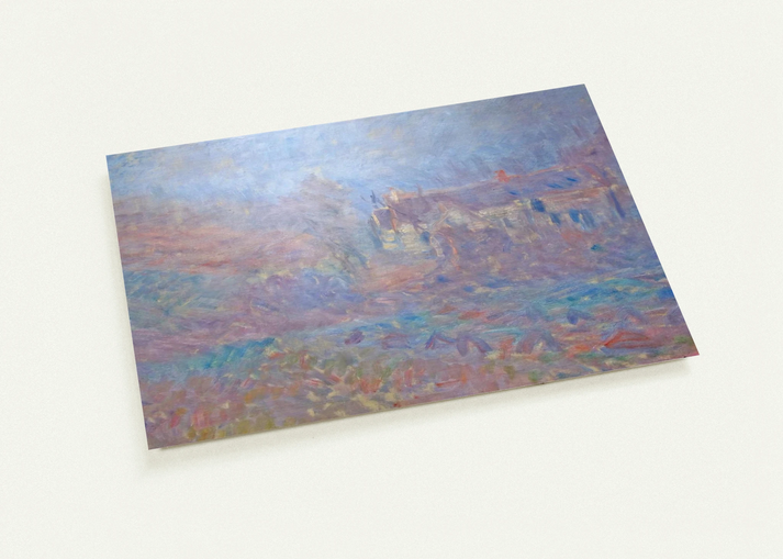 Houses at Falaise in the Fog By claude monet Pack of 10 Post Cards | claude monet Post Cards | A6 (10.5 x 14.8 cm) - 4.1 x 5.8 inches